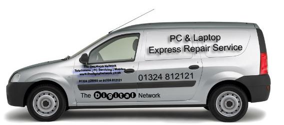 broadband installation van